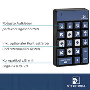 Keyboard sticker for CNC remote control, compatible with Estlcam, Logitech &amp; LogiLink 