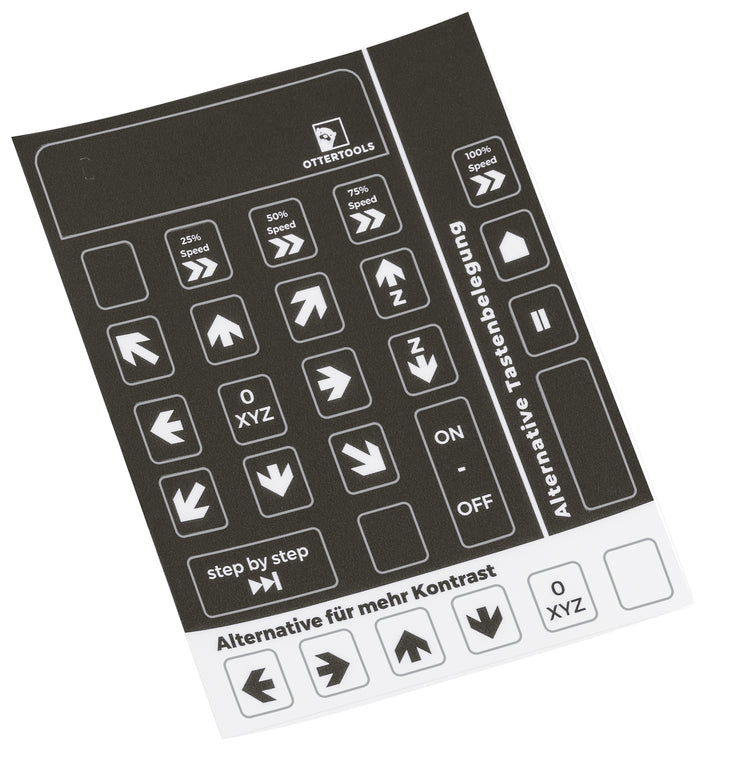 Keyboard sticker for CNC remote control, compatible with Estlcam, Logitech &amp; LogiLink 