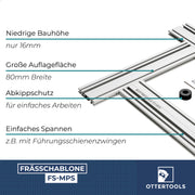 Ottertools - Routing template FS-MPS for rectangular cut-outs