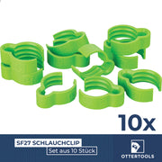 SF27 cable clip compatible with Festool D27 vacuum cleaner hoses and Plug It cables